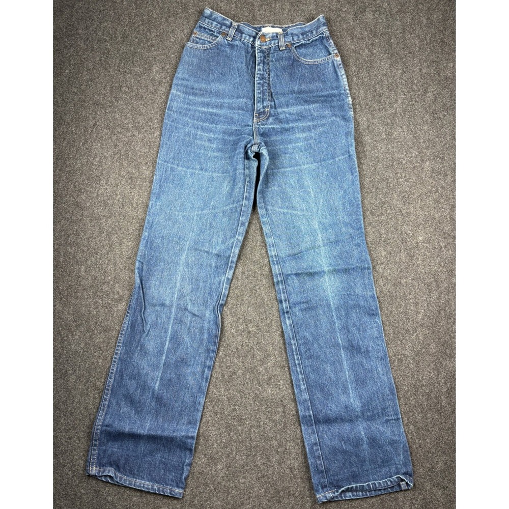 Vintage Calvin Klein High Waisted Straight Leg Jeans Made in USA Blue Denim 24